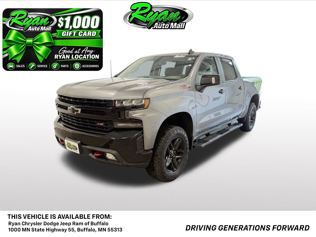 Gray (Satin Steel Metallic) 2019 Chevrolet Silverado 1500 Pickup Truck Four-Wheel Drive 8-Speed Automatic