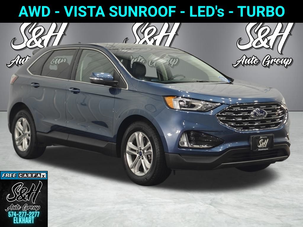 Blue Metallic 2019 Ford Edge SUV / Crossover All-Wheel Drive 8-Speed Automatic