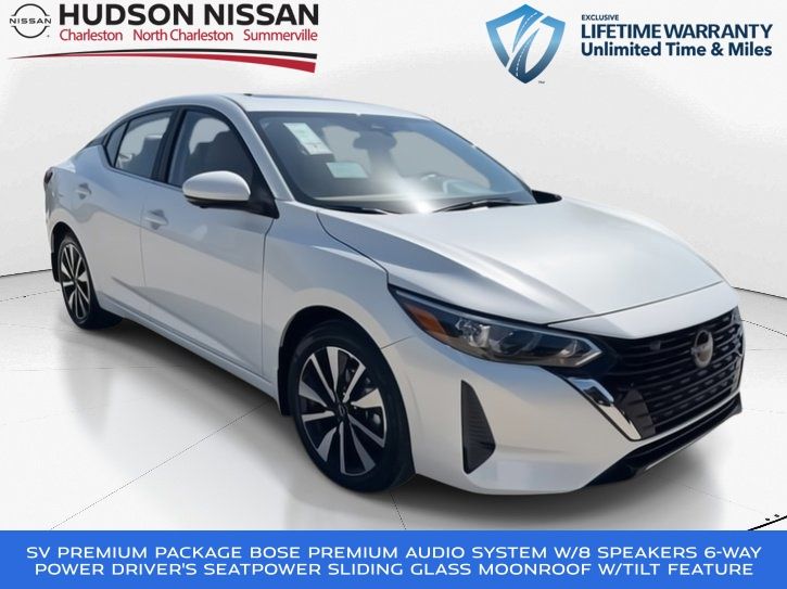 2025 Aspen White Tricoat Nissan Sentra SV Sedan