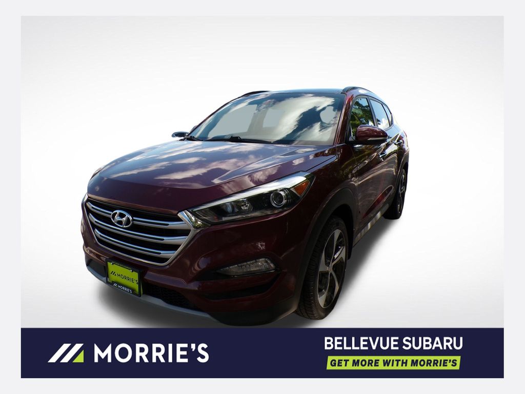Red (Ruby Wine) 2018 Hyundai Tucson SUV / Crossover All-Wheel Drive 7-Speed Automatic