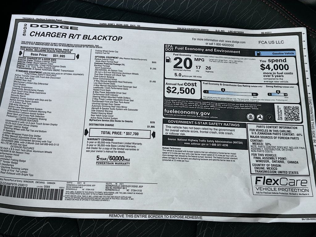 New 2026 Red Dodge R/T Blacktop image 20