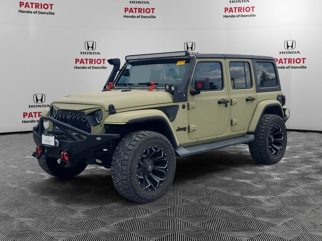 Olive Green/Black Line-X Coating 2018 Jeep Wrangler SUV / Crossover Four-Wheel Drive 6-Speed Manual