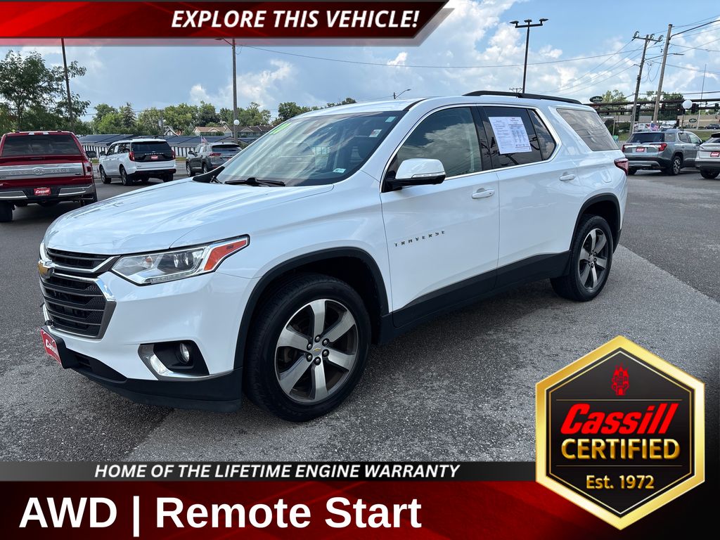 Summit White 2020 Chevrolet Traverse SUV / Crossover Four-Wheel Drive 9-Speed Automatic