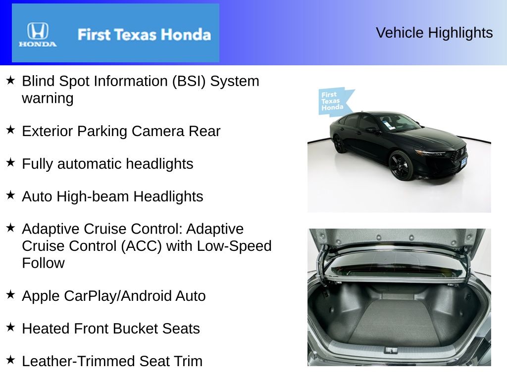 Used Car 2025 Honda Accord Hybrid  Sport-l For Sale Under $35,000 In Austin, Texas