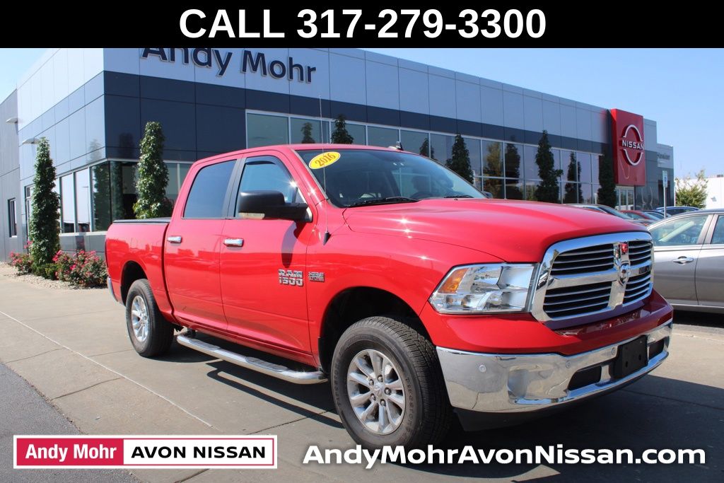 Flame Red Clearcoat 2016 RAM 1500 Pickup Truck Four-Wheel Drive 8-Speed Automatic