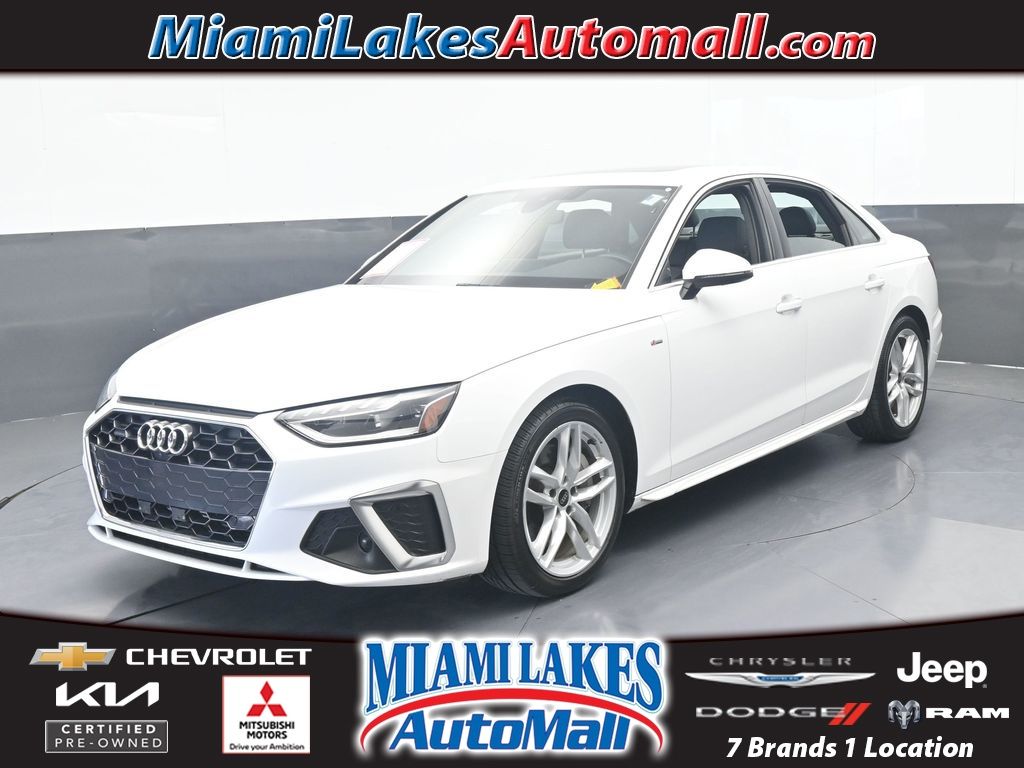 White 2024 Audi A4 Sedan All-Wheel Drive 7-Speed Automatic