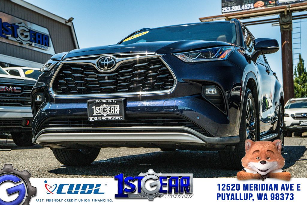 Blue 2021 Toyota Highlander SUV / Crossover All-Wheel Drive Automatic