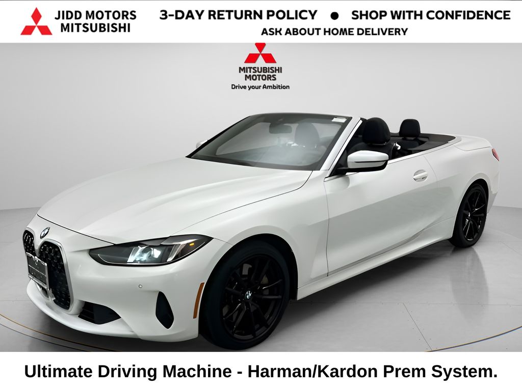 White Metallic 2025 BMW 4 Series 430i Convertible xDrive Convertible All-Wheel Drive 8-Speed Automatic