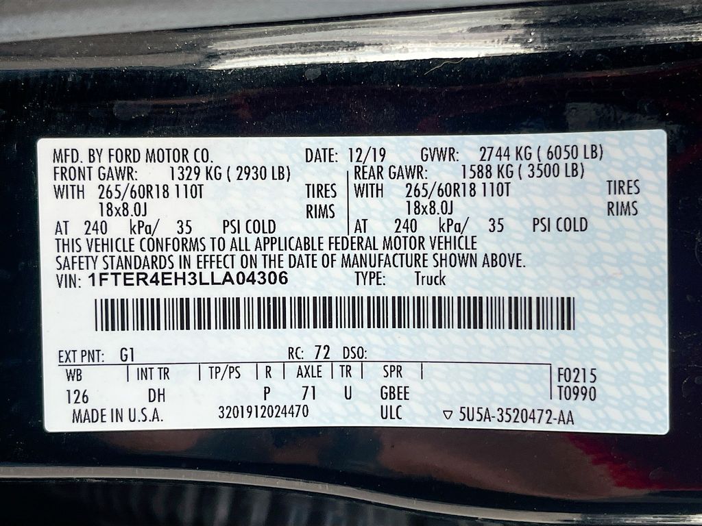 2020 Ford Ranger Lariat Black at Don McGill Toyota
