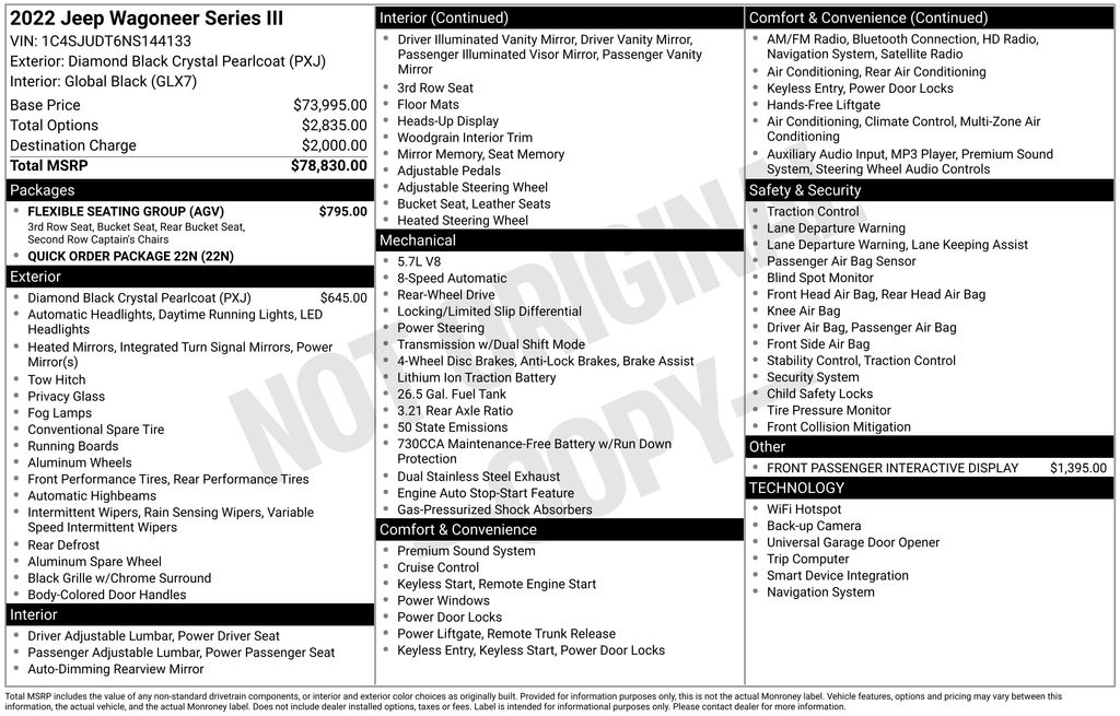 Used 2022 Jeep Wagoneer Series III 4D Sport Utility