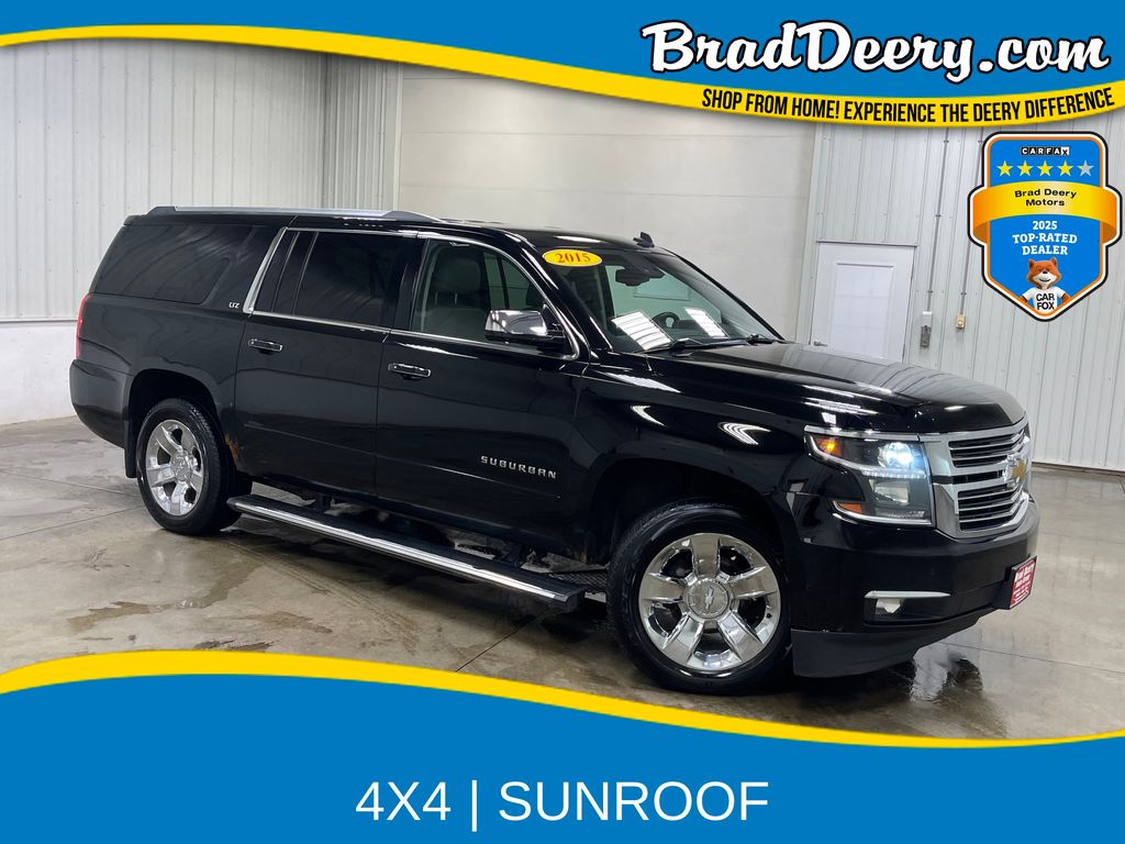 Black 2015 Chevrolet Suburban SUV / Crossover Four-Wheel Drive 6-Speed Automatic Overdrive