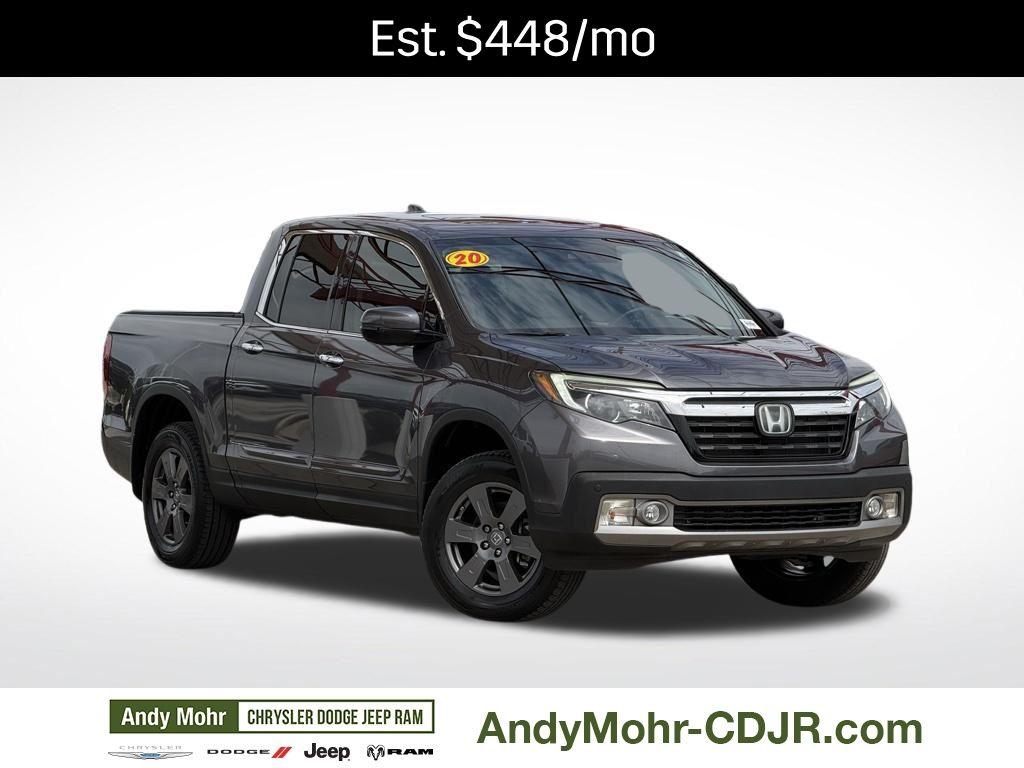 Gray (Modern Steel Metallic) 2020 Honda Ridgeline RTL-E AWD Pickup Truck All-Wheel Drive 9-Speed Automatic