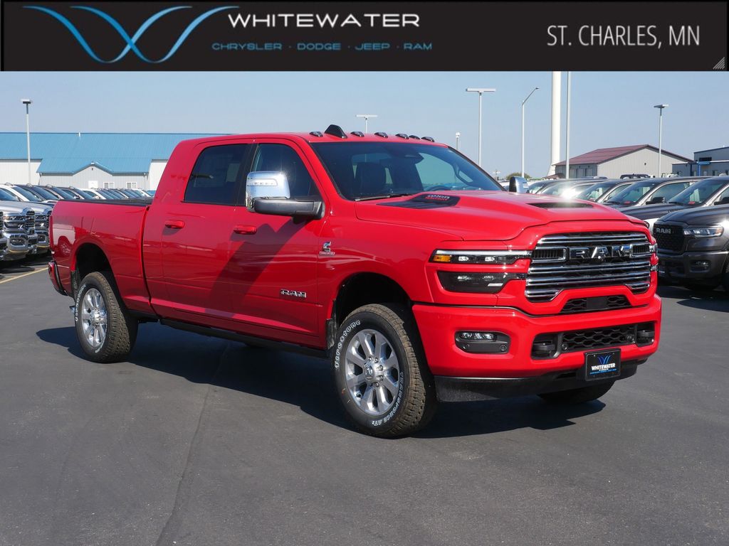 Flame Red Clearcoat 2026 RAM 2500 Laramie Mega Cab 4WD Pickup Truck Four-Wheel Drive 8-Speed Automatic