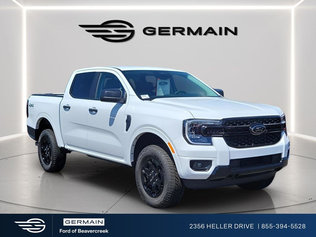 Oxford White 2025 Ford Ranger XLT SuperCrew 4WD Pickup Truck Four-Wheel Drive Automatic