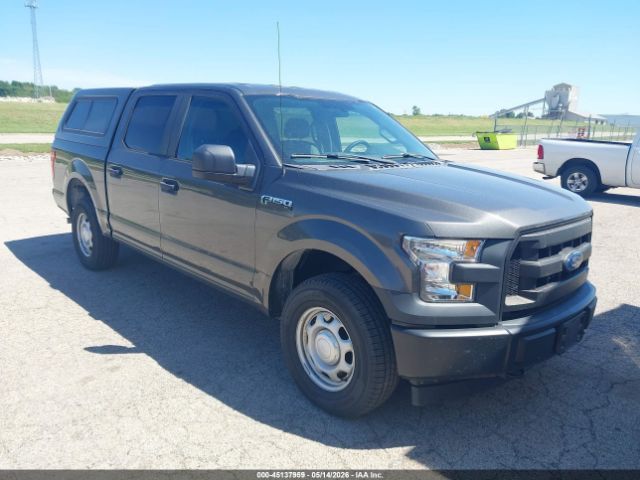 Gray (Magnetic Metallic) 2017 Ford F-150 XL SuperCrew 4WD Pickup Truck Four-Wheel Drive 6-Speed Automatic