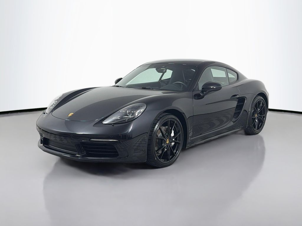 Black 2022 Porsche 718 Cayman Coupe Rear-Wheel Drive 7-Speed Automatic
