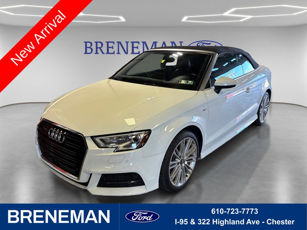 Glacier White Metallic/Black Roof 2017 Audi A3 Convertible All-Wheel Drive 6-Speed Automatic