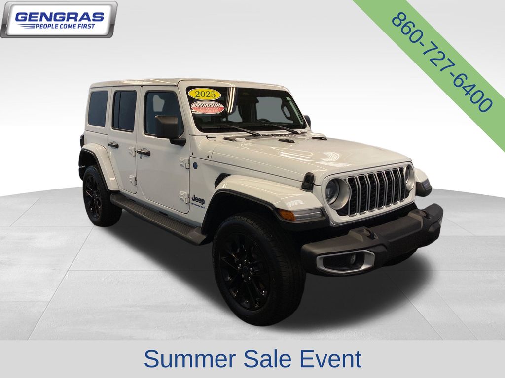 Bright White Clearcoat 2025 Jeep Wrangler 4xe SUV / Crossover Four-Wheel Drive 8-Speed Automatic