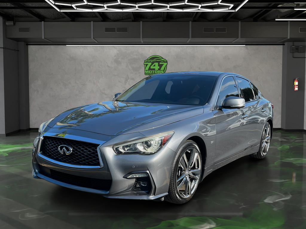 Gray (Graphite Shadow) 2019 INFINITI Q50 3.0t Signature Edition RWD Sedan Rear-Wheel Drive 7-Speed Automatic Overdrive