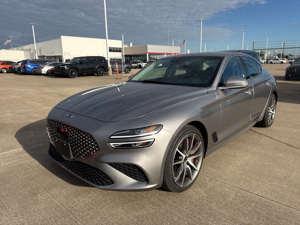 Silver 2025 Genesis G70 2.5T Standard RWD Sedan Rear-Wheel Drive 8-Speed Automatic