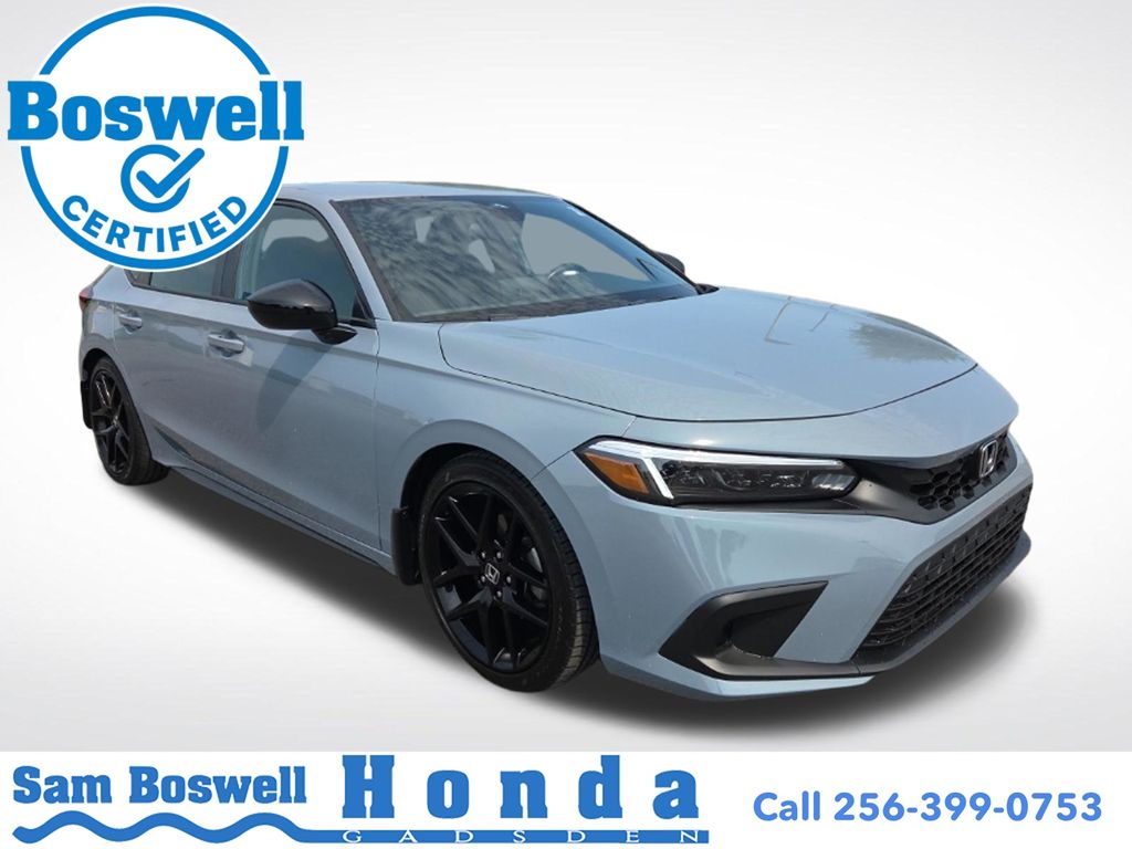 Sonic Gray Pearl 2022 Honda Civic Hatchback Hatchback Front-Wheel Drive Continuously Variable Transmission