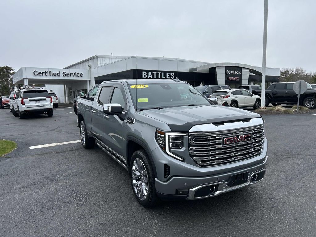 Sterling Metallic 2024 GMC Sierra 1500 Denali Crew Cab 4WD Pickup Truck Four-Wheel Drive Automatic