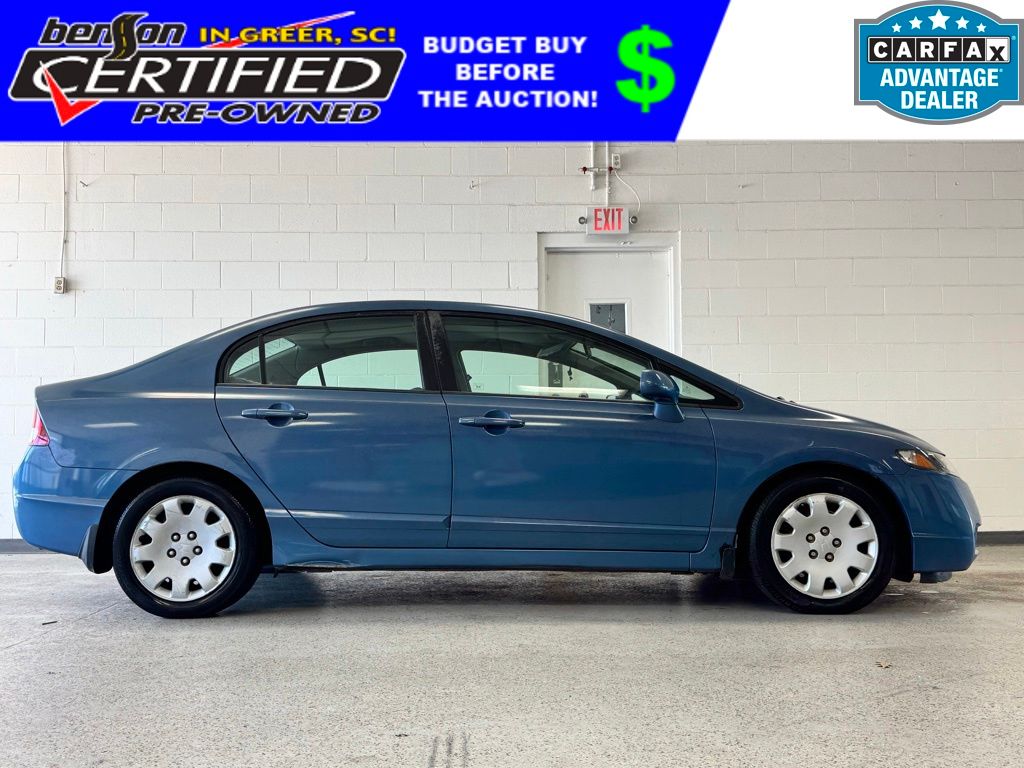 Atomic Blue Metallic 2010 Honda Civic LX Sedan Front-Wheel Drive 5-Speed Automatic