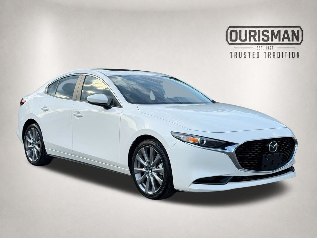 Snowflake White Pearl 2025 Mazda MAZDA3 Sedan Front-Wheel Drive 6-Speed Automatic