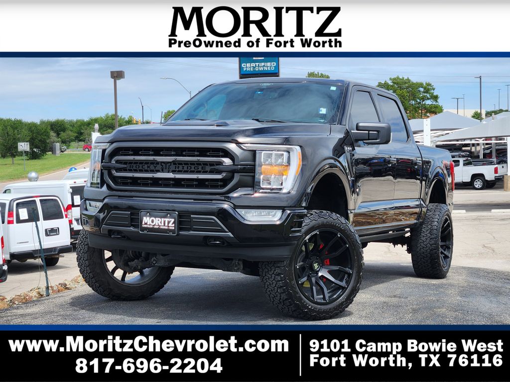 Black Metallic 2021 Ford F-150 XLT SuperCrew 4WD Pickup Truck Four-Wheel Drive Automatic