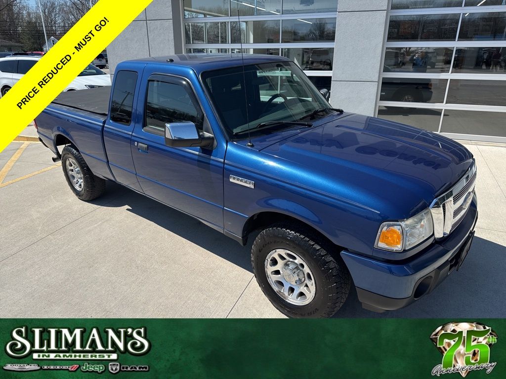Blue 2010 Ford Ranger XLT SuperCab 4-Door 4WD Pickup Truck Four-Wheel Drive 5-Speed Automatic