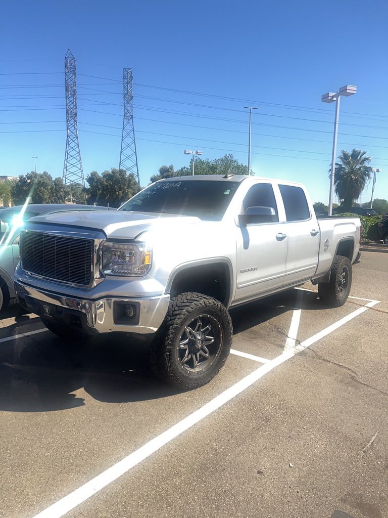 Quicksilver Metallic 2015 GMC Sierra 1500 SLE Crew Cab 4WD Pickup Truck Four-Wheel Drive 6-Speed Automatic Overdrive