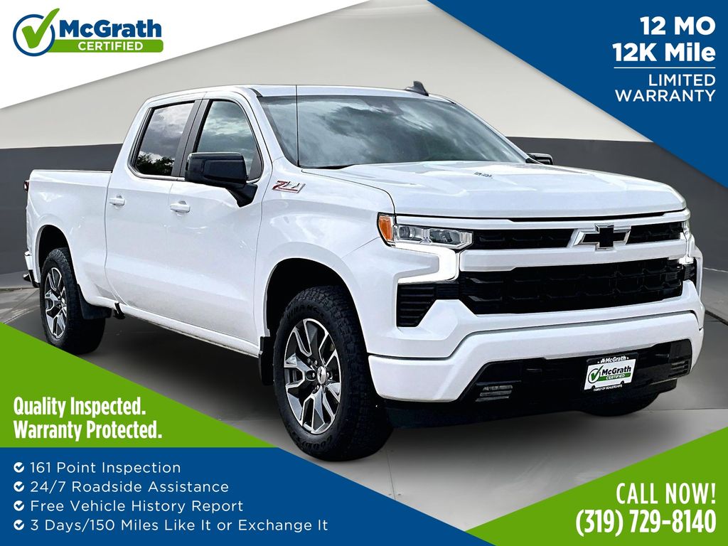 Summit White 2024 Chevrolet Silverado 1500 Pickup Truck Four-Wheel Drive Automatic