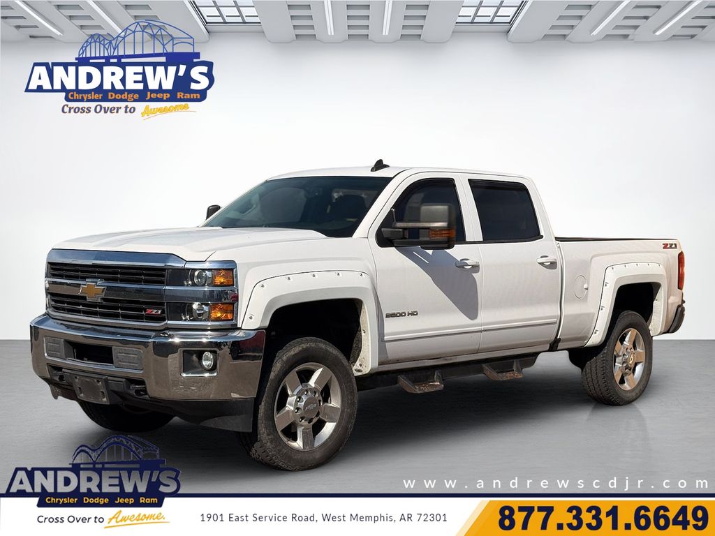 Summit White 2016 Chevrolet Silverado 2500HD LT Crew Cab 4WD Pickup Truck Four-Wheel Drive 6-Speed Automatic Overdrive