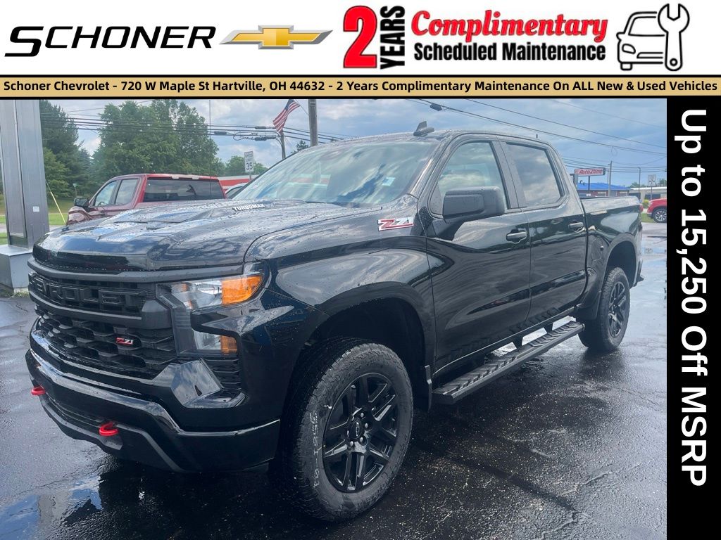 Black 2026 Chevrolet Silverado 1500 Pickup Truck Four-Wheel Drive 8-Speed Automatic