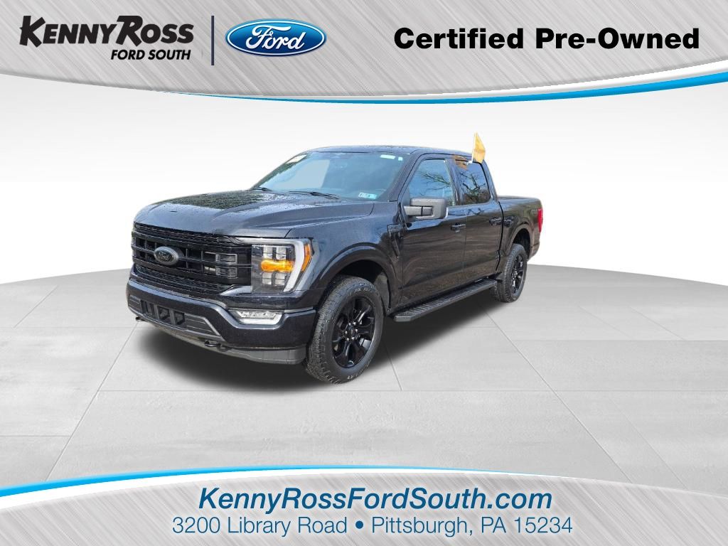 Agate Black Metallic 2023 Ford F-150 XLT SuperCrew 4WD Pickup Truck Four-Wheel Drive Automatic
