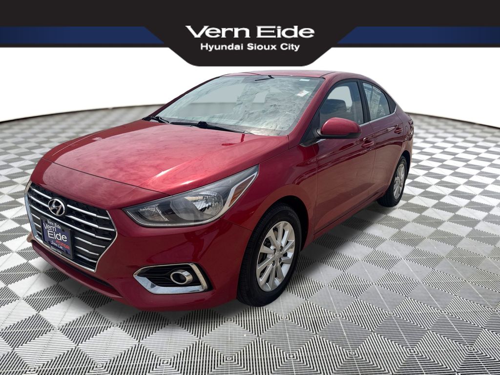 Pomegranate Red Metallic 2020 Hyundai Accent Sedan Front-Wheel Drive Continuously Variable Transmission