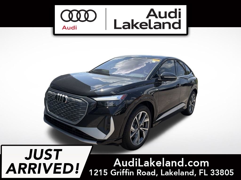 Black Metallic 2025 Audi Q4 e-tron Sportback Sedan All-Wheel Drive Automatic