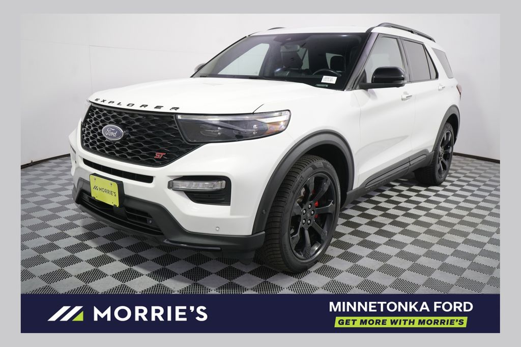 Star White Metallic Tri-Coat 2020 Ford Explorer ST AWD SUV / Crossover All-Wheel Drive Automatic