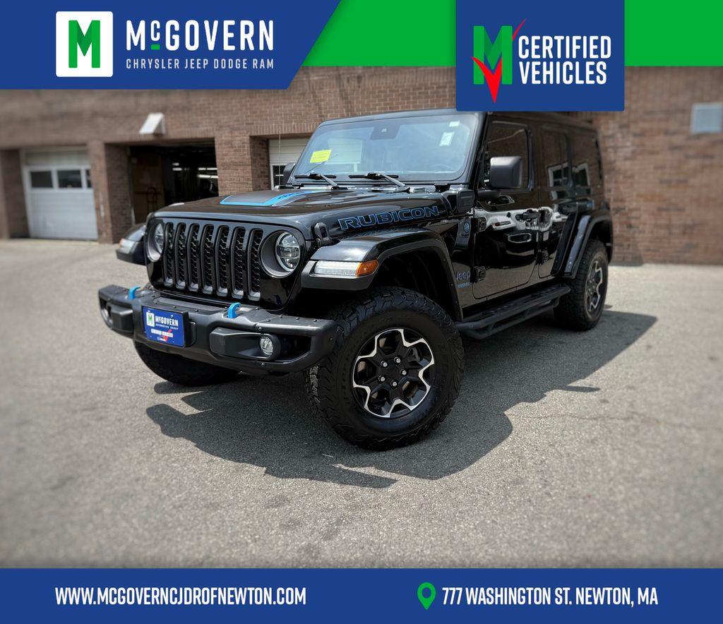 Black Clearcoat 2021 Jeep Wrangler 4xe Rubicon 4WD SUV / Crossover Four-Wheel Drive 8-Speed Automatic