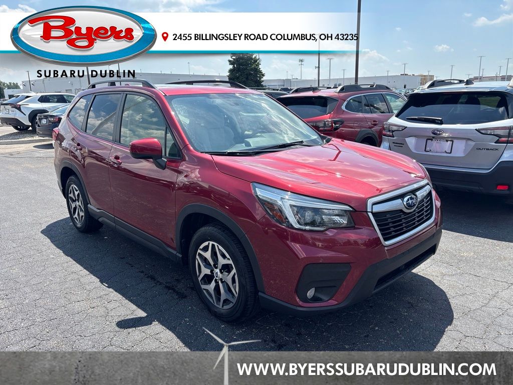 Crimson Red Pearl 2021 Subaru Forester SUV / Crossover All-Wheel Drive Continuously Variable Transmission