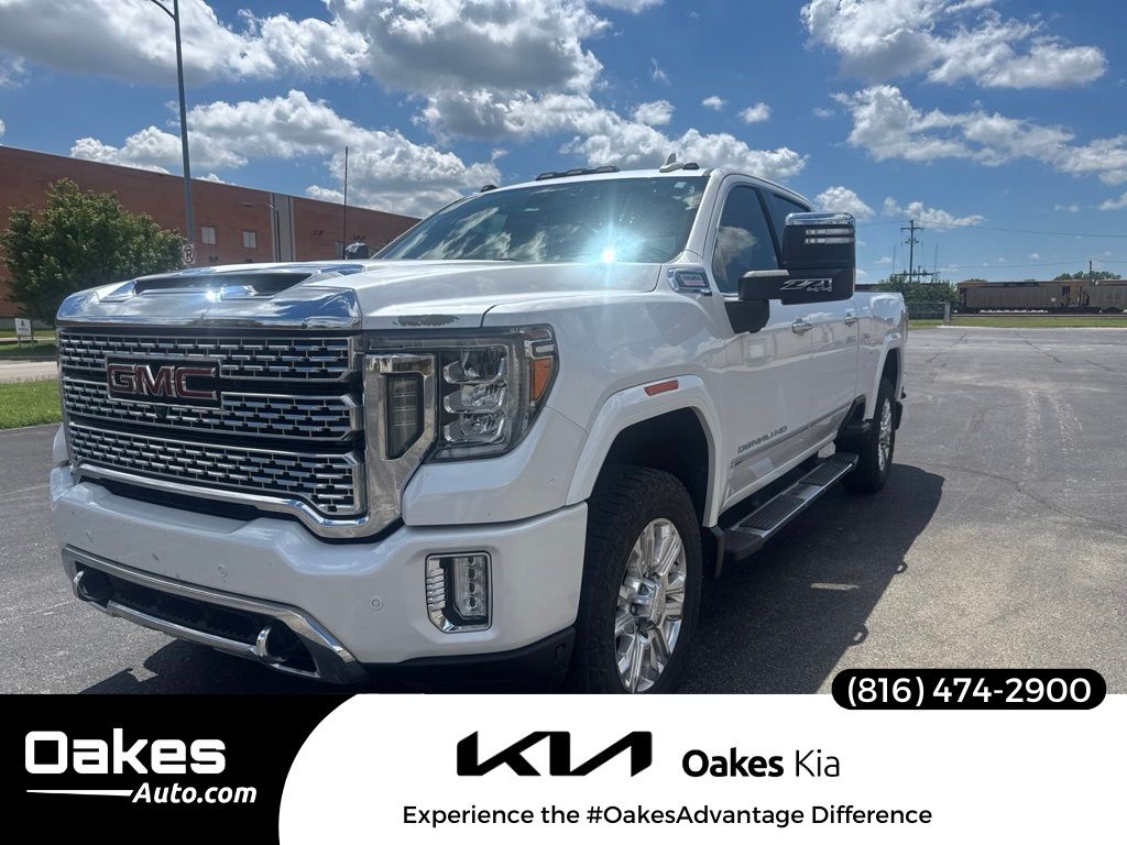 White Frost Tricoat 2020 GMC Sierra 2500HD Pickup Truck Four-Wheel Drive Automatic