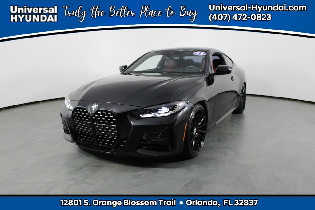 Black Sapphire Metallic 2022 BMW 4 Series 430i Coupe RWD Coupe Rear-Wheel Drive 8-Speed Automatic