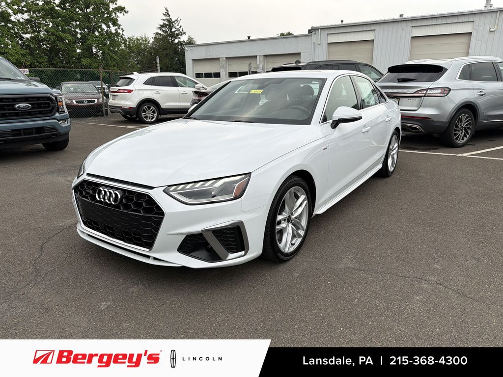 Glacier White 2023 Audi A4 Sedan All-Wheel Drive 7-Speed Automatic