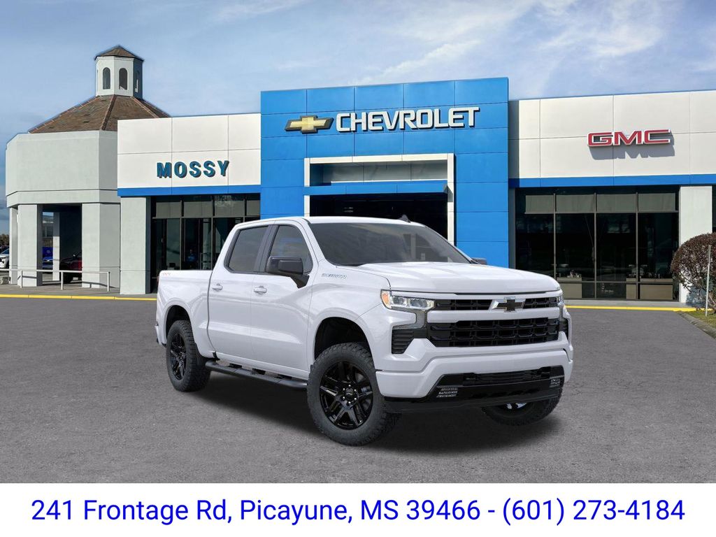 Summit White 2026 Chevrolet Silverado 1500 RST Crew Cab 4WD Pickup Truck Four-Wheel Drive 8-Speed Automatic