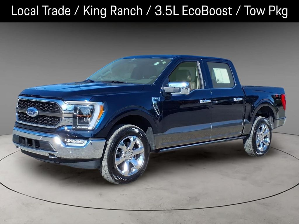 Antimatter Blue Metallic 2023 Ford F-150 King Ranch SuperCrew 4WD Pickup Truck Four-Wheel Drive Automatic