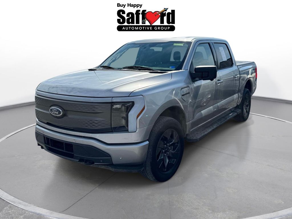 Silver Metallic 2023 Ford F-150 Lightning Pickup Truck All-Wheel Drive Automatic