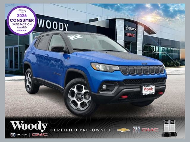 Laser Blue Pearlcoat 2022 Jeep Compass Trailhawk 4WD SUV / Crossover Four-Wheel Drive 9-Speed Automatic