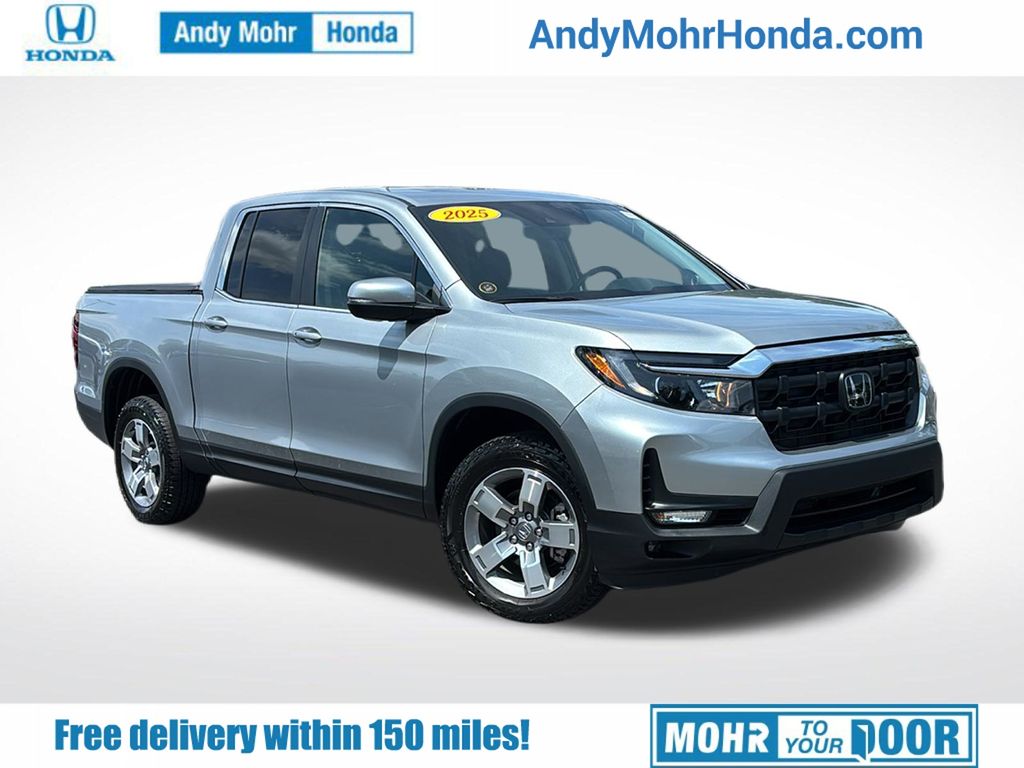 Solar Silver Metallic 2025 Honda Ridgeline Pickup Truck All-Wheel Drive 9-Speed Automatic