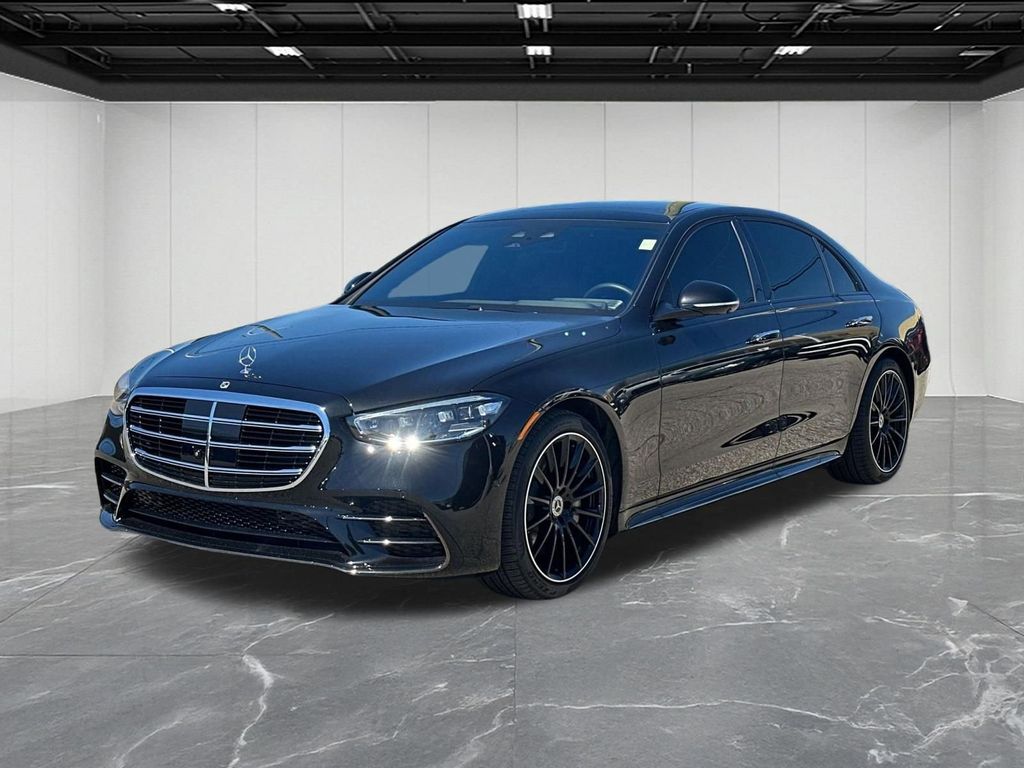 Obsidian Black Metallic 2025 Mercedes-Benz S-Class S 580 4MATIC Sedan All-Wheel Drive 9-Speed Automatic