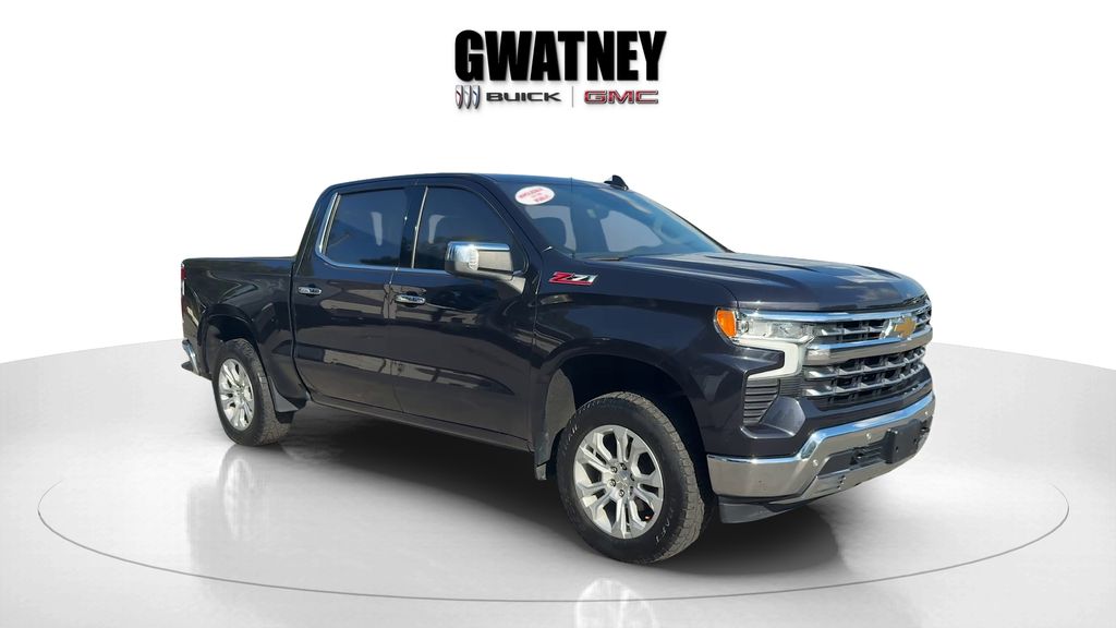 Dark Ash Metallic 2022 Chevrolet Silverado 1500 LTZ Crew Cab 4WD Pickup Truck Four-Wheel Drive Automatic